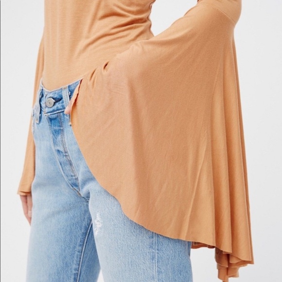 Free People Wide Sleeve We The Free Birds Of Paradise Top Size Small - Picture 2 of 5